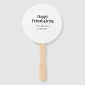 Happy friendsgiving add name with love date simple fächer (Vorderseite)