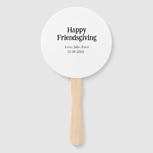 Happy friendsgiving add name with love date simple fächer (Vorderseite)