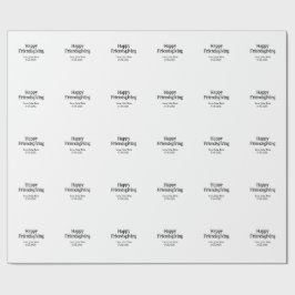 Happy friendsgiving add name with love date simple geschenkpapier