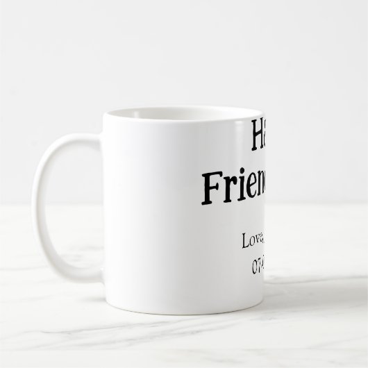 Happy friendsgiving add name with love date simple kaffeetasse (Links)