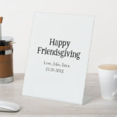 Happy friendsgiving add name with love date simple sockelschild (In SItu)