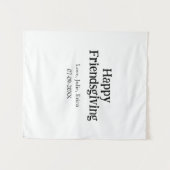 Happy friendsgiving add name with love date simple wandteppich (Vorderseite (Horizontal))
