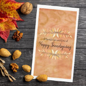 Happy Friendsgiving Autumn Color Leaf Serviette