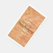 Happy Friendsgiving Autumn Color Leaf Serviette (Ecke)