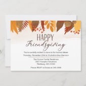 Happy Friendsgiving Autumn Leaves Dinner Einladung (Vorderseite)