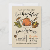 Happy Friendsgiving | Danke Einladung (Vorderseite)