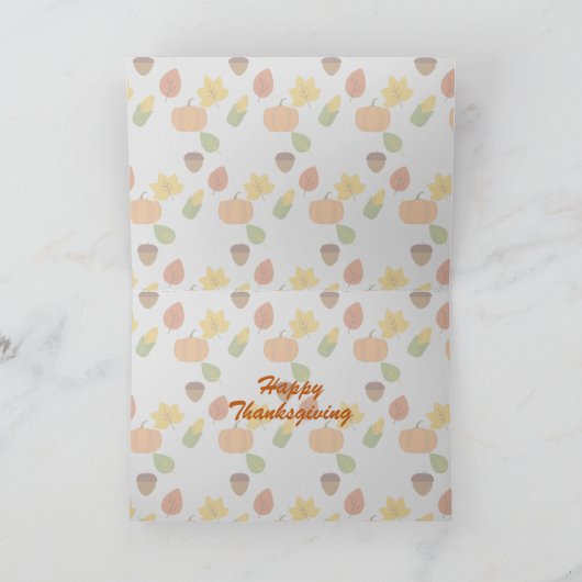 Happy Friendsgiving Erntedank Ferienkarte Karte (Innenseite)