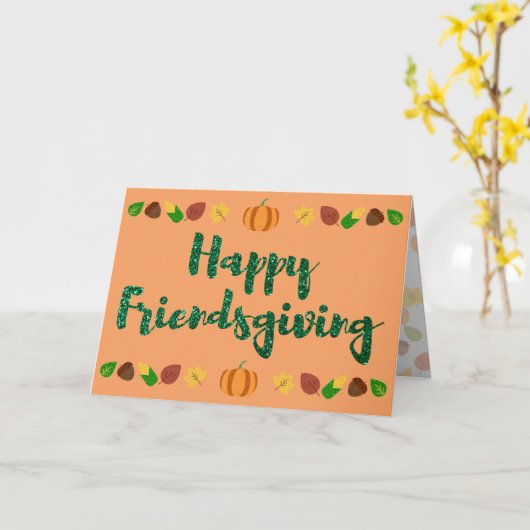 Happy Friendsgiving Erntedank Ferienkarte Karte (Gelbe Blume)
