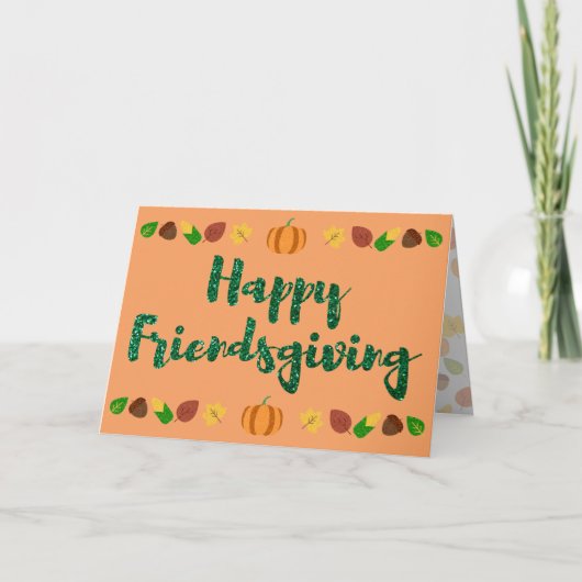 Happy Friendsgiving Erntedank Ferienkarte Karte (Vorderseite)