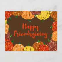 Happy Friendsgiving Erntedank Ferienkarte