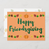 Happy Friendsgiving Erntedank Ferienkarte Postkarte (Vorne/Hinten)