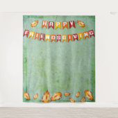 Happy Friendsgiving Erntedank Foto Hintergrund Wandteppich (Vorderseite)