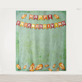 Happy Friendsgiving Erntedank Foto Hintergrund Wandteppich