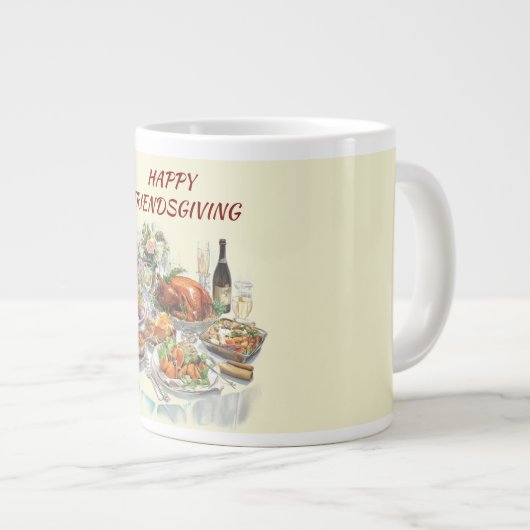 Happy Friendsgiving | Erntedank Tasse (Vorderseite Rechts)