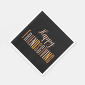 Happy Friendsgiving Erntedank Typografy Fall Serviette (Ecke)