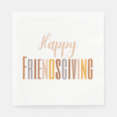 Happy Friendsgiving Erntedank Typografy Fall Serviette (Vorderseite)