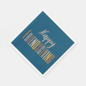 Happy Friendsgiving Erntedank Typografy Fall Serviette (Ecke)
