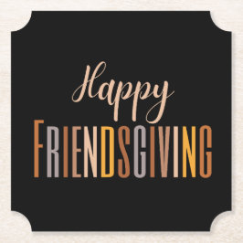 Happy Friendsgiving Erntedank Typografy Fall Untersetzer