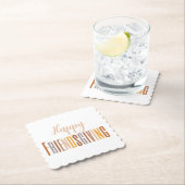 Happy Friendsgiving Erntedank Typografy Fall Untersetzer (Vor Ort)