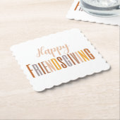 Happy Friendsgiving Erntedank Typografy Fall Untersetzer (angewinkelt)