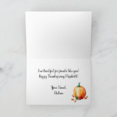 Happy Friendsgiving Friend Floral Pumpkin Harvest Karte (Innenseite)