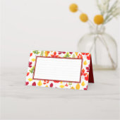 Happy Friendsgiving Herbstfest Party Festessen Platzkarte (Rückseite)