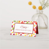 Happy Friendsgiving Herbstfest Party Festessen Platzkarte (Vorderseite)