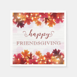 Happy Friendsgiving Herbstfest Party Festessen Serviette