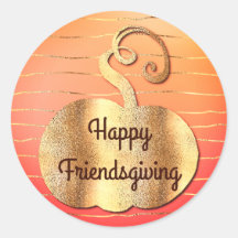 Happy Friendsgiving Imitate Gold Fall Pumpkin