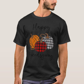 Happy Friendsgiving Kariert Shirt Erntedank Men W
