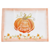Happy Friendsgiving Kürbisgeschenk Tasche Große Geschenktüte (Vorderseite)