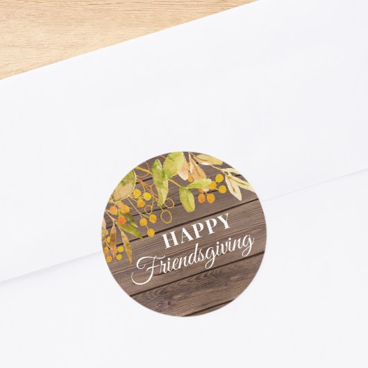 Happy Friendsgiving Runder Aufkleber