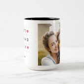 Happy Friendship Day BEST FRIEND JE FOTO Zweifarbige Tasse (Mittel)