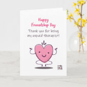 Happy Friendship Day - Cute Heart Karte (Gelbe Blume)