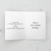 Happy Friendship Day | Feiern eines Freundes Karte (Innenseite)