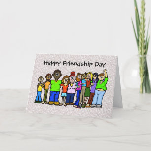 "Happy Friendship Day Group Card zum Anpassen Karte
