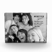 Happy Friendship Day QUOTES MONOCHROME Fotoblock (Vorderseite)