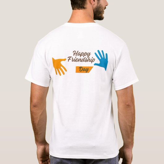 Happy Friendship Day T - Shirt feiern mit Stil (Rückseite)