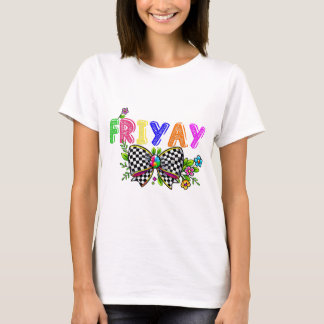 Happy Friyay png Wird Pink Coquette Pencil Wird Ch T-Shirt