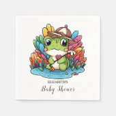 Happy Frog Baby Shower Serviette (Vorderseite)