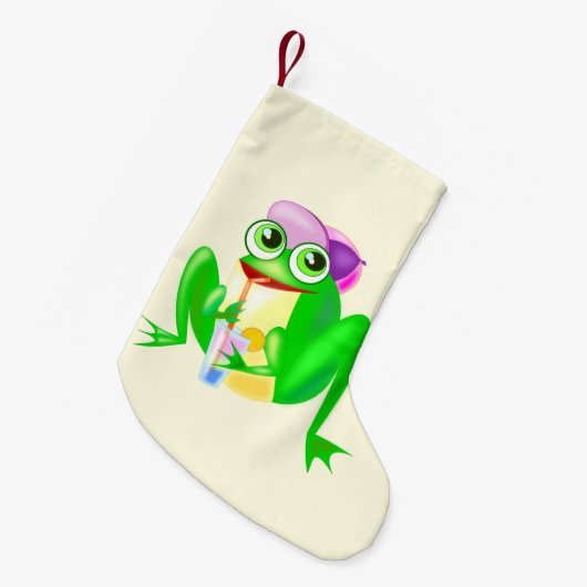 Happy Frog Christmas Strumpf Kleiner Weihnachtsstrumpf (Vorderansicht (hängend))