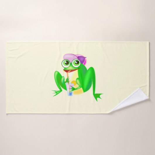 Happy Frog Funny Bath Handtuch Badehandtuch (Badehandtuch)
