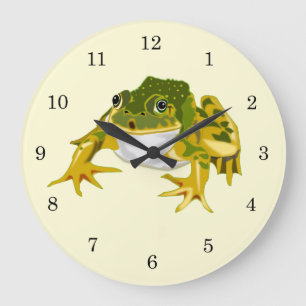 Happy Frog Große Wanduhr