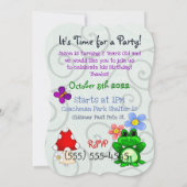 Happy Frog im Frühjahr Einladung (Rückseite)