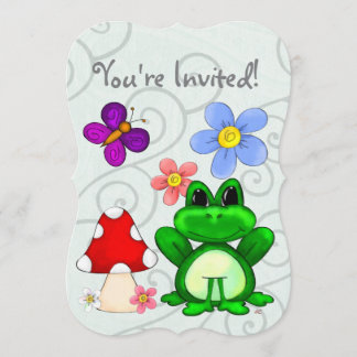 Happy Frog im Frühjahr Einladung
