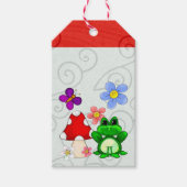 Happy Frog im Frühjahr GEBURTSTAG BLANK Geschenkanhänger (Vorderseite)