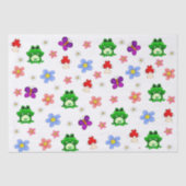 Happy Frog in Spring PATTERN Seidenpapier (Vorderseite)