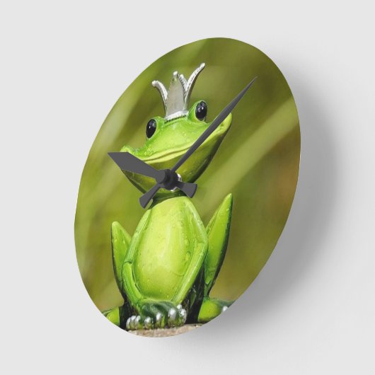 Happy frog king runde wanduhr (Winkel)