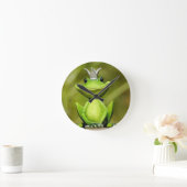 Happy frog king runde wanduhr (Zuhause)