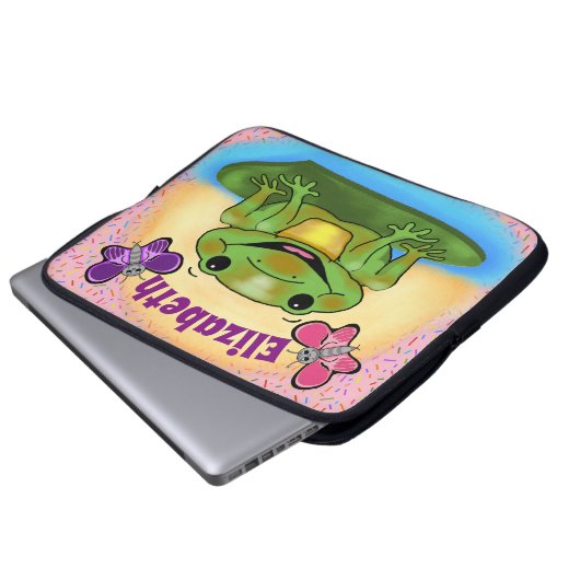 Happy Frog Laptop Case (Vorne Knopf)